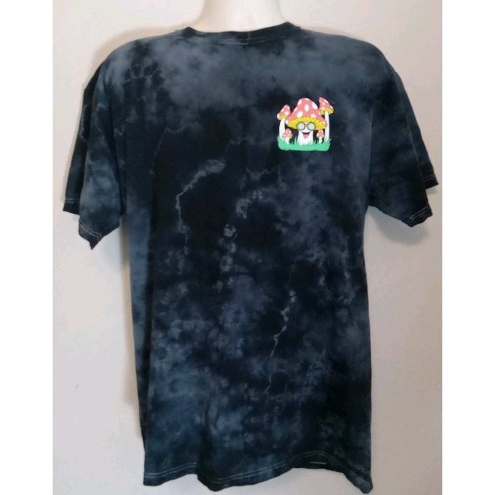 Eighty Eight Brand Men Blue Tye Dye Trippy Vibes Mushroom Tshirt Size L‎
